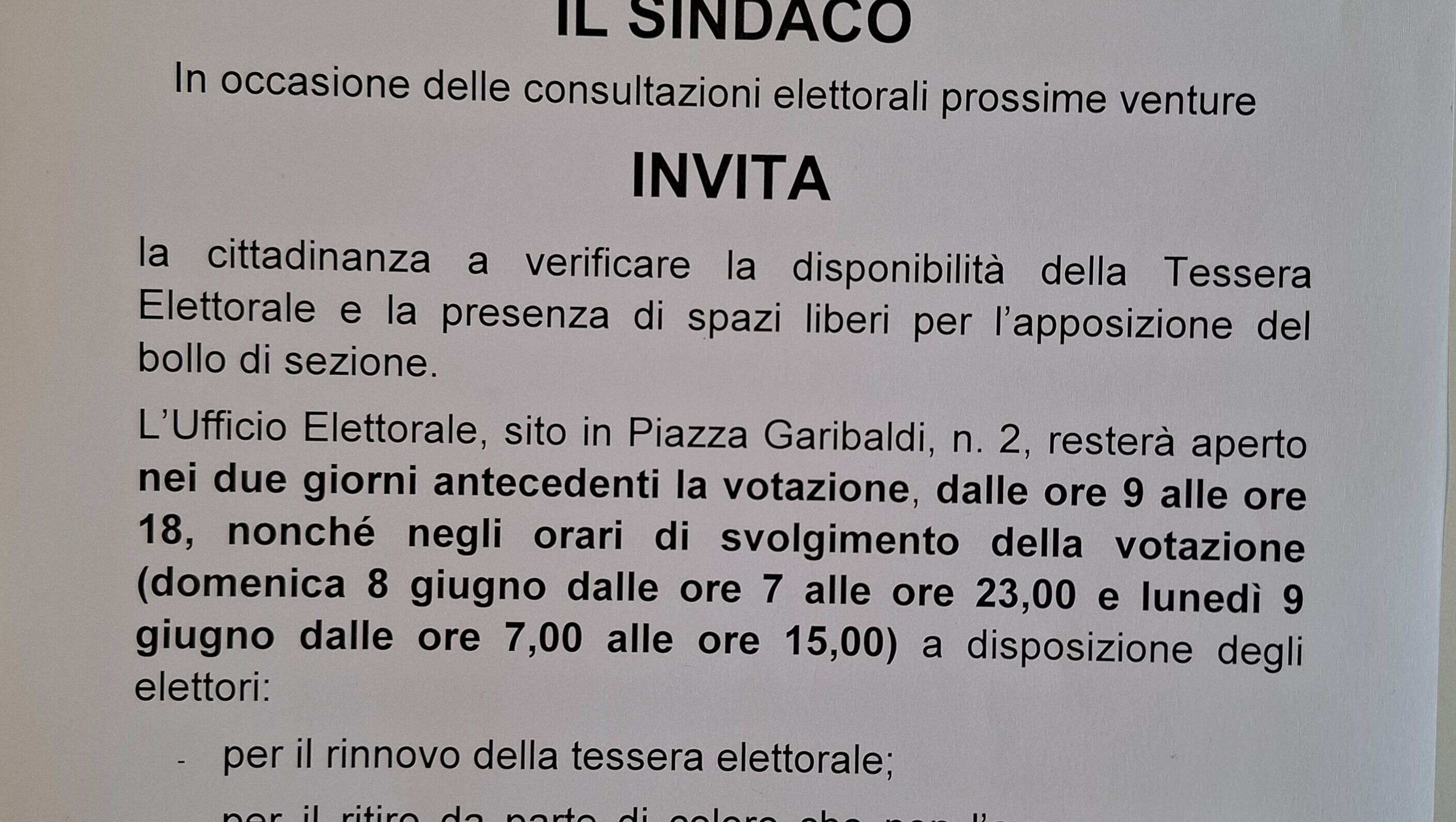 aperture ufficio elettorale referendum aperture ufficio elettorale referendum