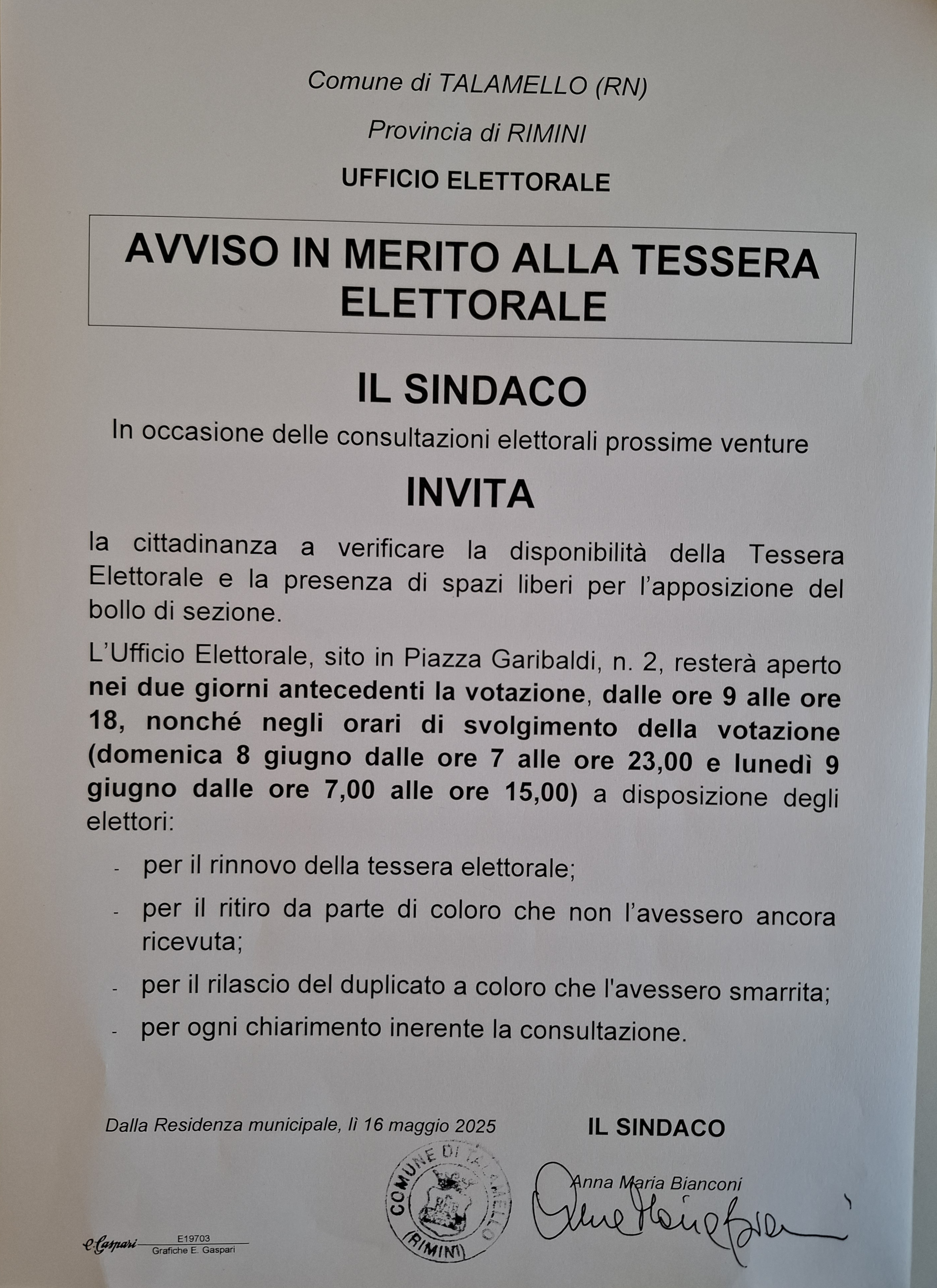 aperture ufficio elettorale referendum