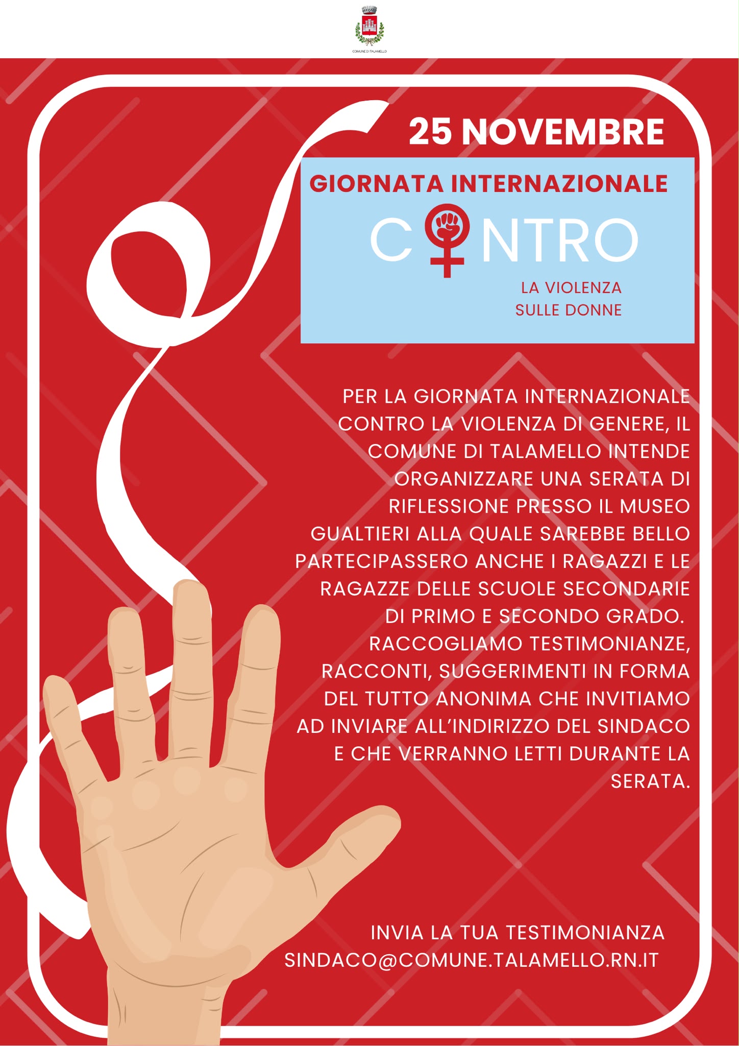 Giornata internazionale Contro la Violenza sulle Donne 25 novembre 2026.